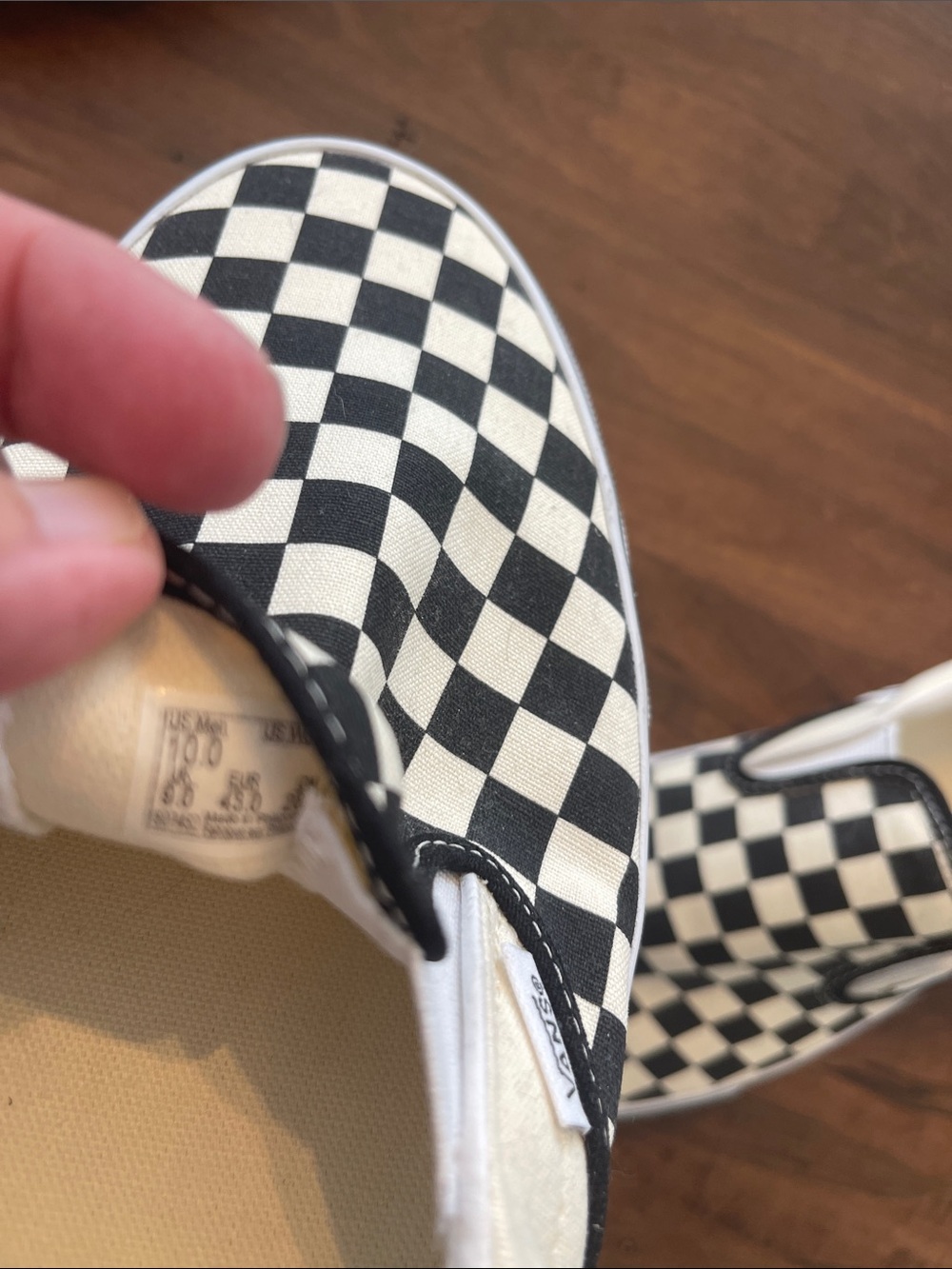 Vans Checkered Slip-On Sneakers - Black & White (excellent condition) - Picture 5 of 5